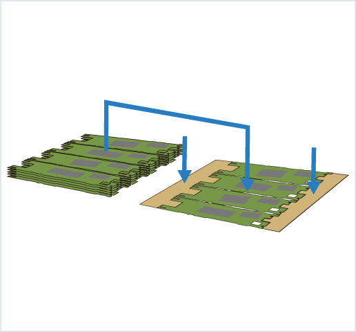 ［Image］PCB placer： HDI 基板用高精度框架排列机